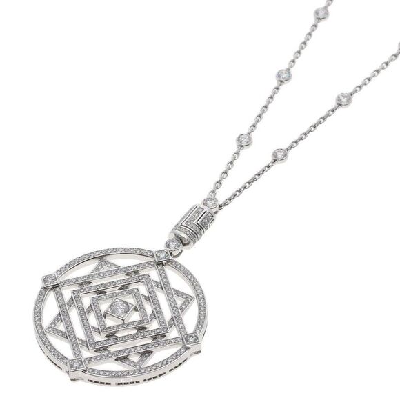 Cartier Jewelry - Cartier India Mystery Crown Diamond Necklace 18K White Gold Ladies